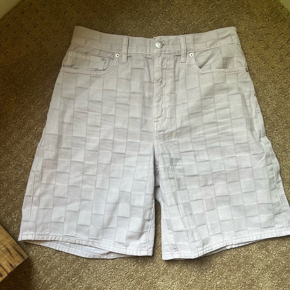 Madewell Bermuda Shorts in Checkerboard Jacquard - Picture 4 of 6